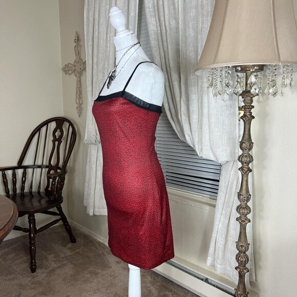 Y2k Leopard Print Mini Dress - Picture 2 of 5